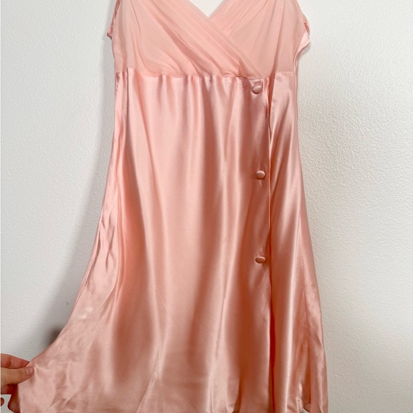 Vintage Victoria’s Secret 100% SIilk Pink Babydoll Slip Dress Women’s Sz M - Picture 8 of 9